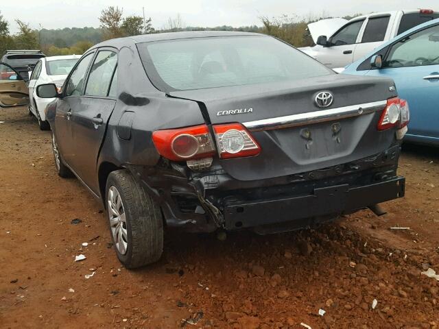 2T1BU4EE2CC804738 - 2012 TOYOTA COROLLA BA CHARCOAL photo 3