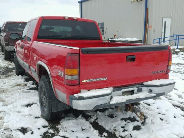 1GCEK19T22E235458 - 2002 CHEVROLET SILVERADO RED photo 3