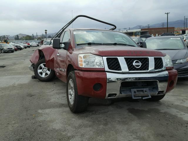 1N6AA06A16N524266 - 2006 NISSAN TITAN XE BURGUNDY photo 1