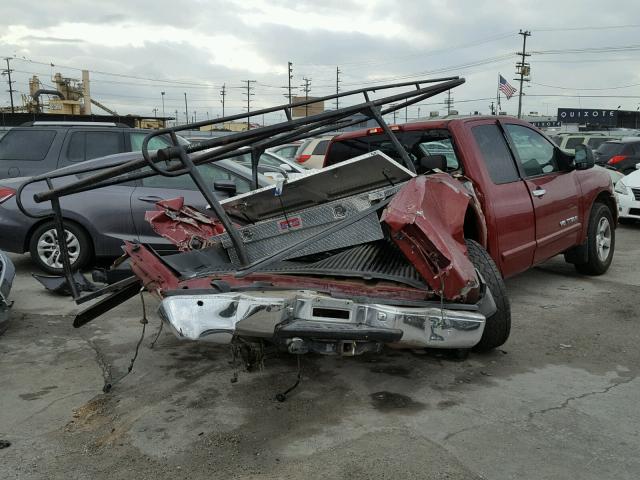 1N6AA06A16N524266 - 2006 NISSAN TITAN XE BURGUNDY photo 4