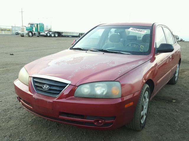 KMHDN46D04U720963 - 2004 HYUNDAI ELANTRA RED photo 2