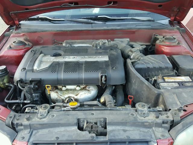 KMHDN46D04U720963 - 2004 HYUNDAI ELANTRA RED photo 7