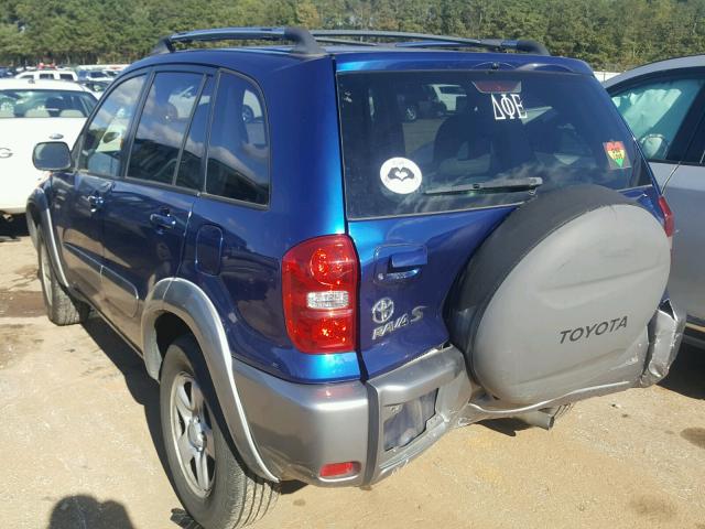 JTEGD20V840004096 - 2004 TOYOTA RAV4 BLUE photo 3