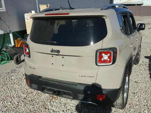 ZACCJBDT5GPC77970 - 2016 JEEP RENEGADE L BEIGE photo 4