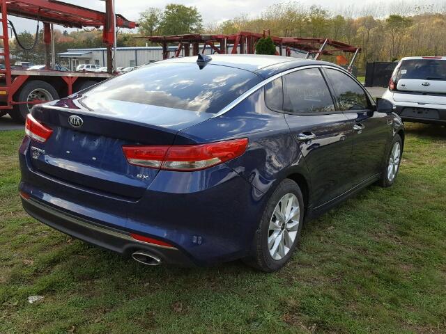 5XXGU4L39HG170142 - 2017 KIA OPTIMA BLUE photo 4