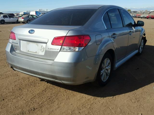 4S3BMCC60B3219654 - 2011 SUBARU LEGACY 2.5 SILVER photo 4