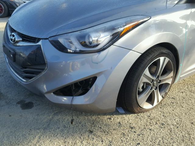 KMHDH6AH4EU025481 - 2014 HYUNDAI ELANTRA CO SILVER photo 9