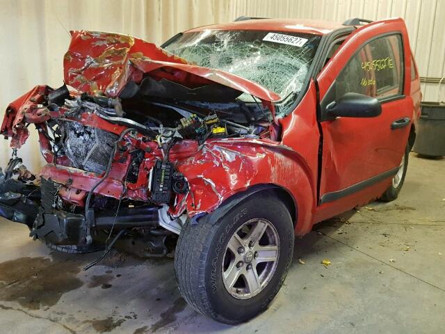 1D4HB38N96F183731 - 2006 DODGE DURANGO SX RED photo 2