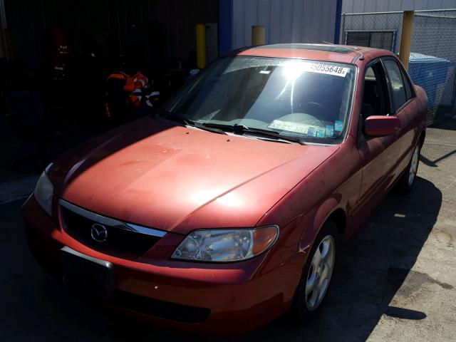 JM1BJ225810455898 - 2001 MAZDA PROTEGE LX RED photo 2