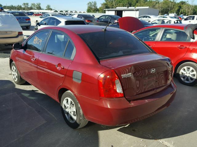 KMHCN4AC4AU484341 - 2010 HYUNDAI ACCENT GLS MAROON photo 3