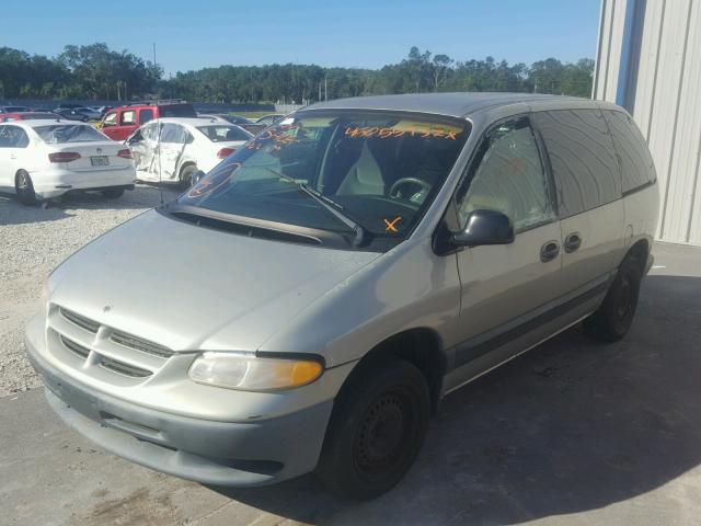 2B4GP45G1YR715665 - 2000 DODGE CARAVAN SE GREEN photo 2