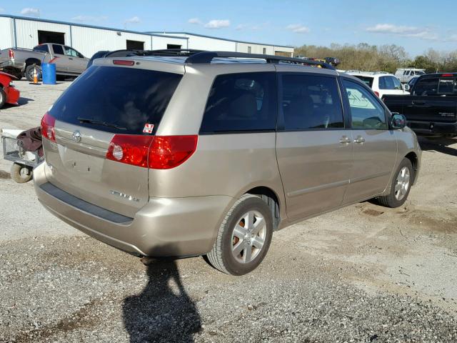 5TDZK23C48S115857 - 2008 TOYOTA SIENNA CE GOLD photo 4