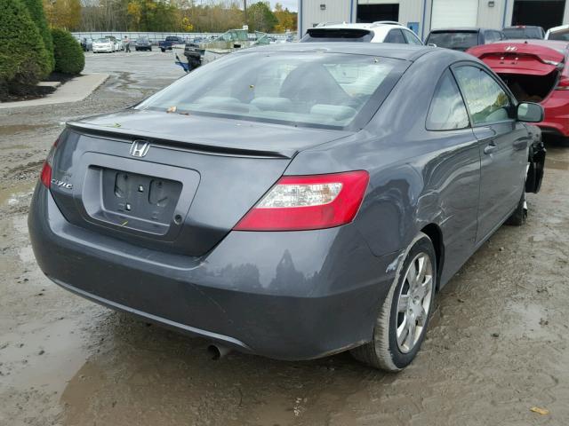 2HGFG11659H505086 - 2009 HONDA CIVIC LX GRAY photo 4