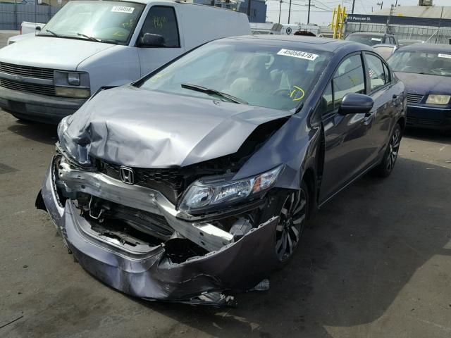 2HGFB2F92FH542275 - 2015 HONDA CIVIC EXL 灰色 照片 2