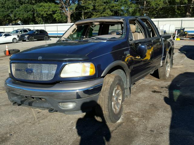 1FTRW08L42KD77393 - 2002 FORD F150 SUPER BLUE photo 2