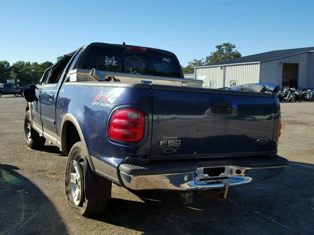 1FTRW08L42KD77393 - 2002 FORD F150 SUPER BLUE photo 3