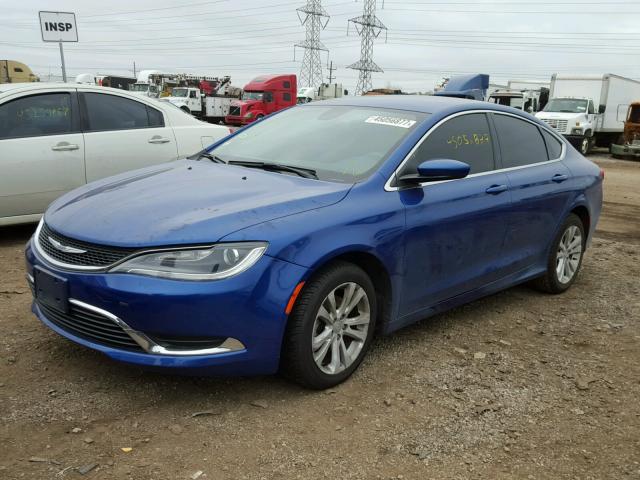 1C3CCCAB7FN507693 - 2015 CHRYSLER 200 LIMITE BLUE photo 2