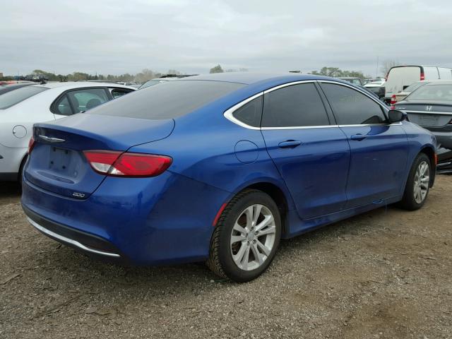 1C3CCCAB7FN507693 - 2015 CHRYSLER 200 LIMITE BLUE photo 4