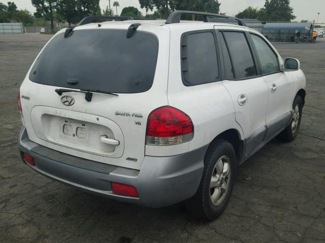 KM8SC73D36U044207 - 2006 HYUNDAI SANTA FE WHITE photo 4