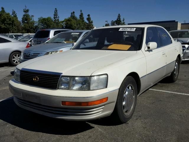 JT8UF11E4P0149603 - 1993 LEXUS LS WHITE photo 2