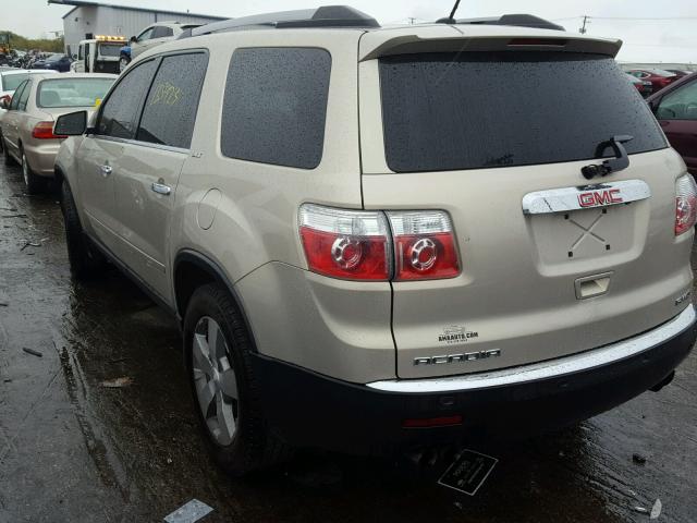 1GKKVSED1CJ114903 - 2012 GMC ACADIA SLT ოქროსფერი ფოტო 3