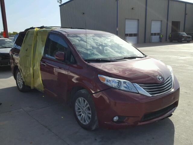 5TDYK3DCXDS378946 - 2013 TOYOTA SIENNA XLE BURGUNDY photo 1