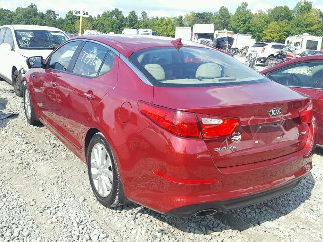 5XXGN4A72FG409661 - 2015 KIA OPTIMA EX RED photo 3