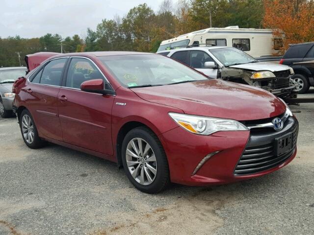 4T1BD1FK2FU147977 - 2015 TOYOTA CAMRY HYBR RED photo 1