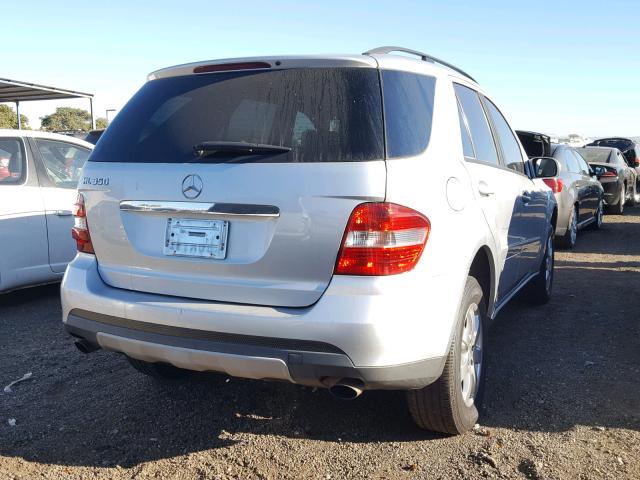 4JGBB86E86A091733 - 2006 MERCEDES-BENZ ML 350 SILVER photo 4