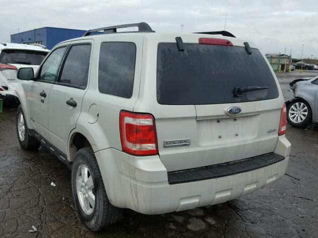 1FMCU93Z38KD98798 - 2008 FORD ESCAPE XLT CREAM photo 3