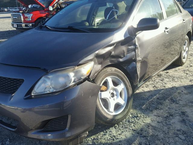 1NXBU4EE7AZ225370 - 2010 TOYOTA COROLLA GRAY photo 9