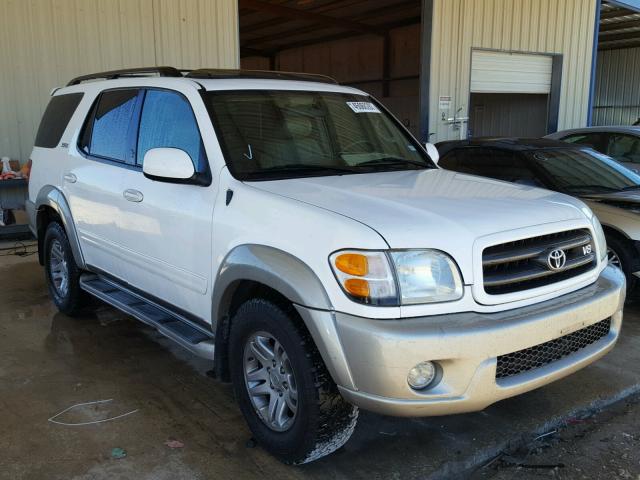 5TDZT34A03S203930 - 2003 TOYOTA SEQUOIA SR WHITE photo 1