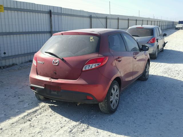 JM1DE1KY8E0171694 - 2014 MAZDA MAZDA2 SPO RED photo 4