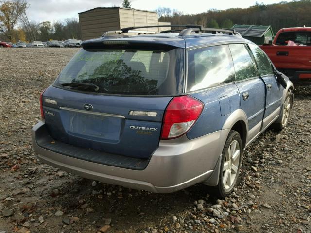 4S4BP61CX87361458 - 2008 SUBARU OUTBACK 2. BLUE photo 4