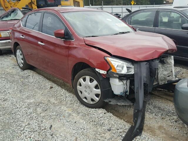 3N1AB7AP0FL690978 - 2015 NISSAN SENTRA S RED photo 1