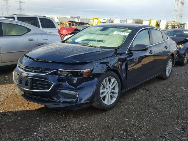 1G1ZE5ST2GF336410 - 2016 CHEVROLET MALIBU LT BLUE photo 2