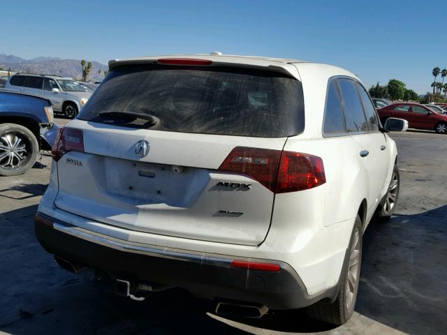 2HNYD2H72BH534176 - 2011 ACURA MDX ADVANC WHITE photo 4