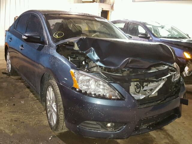 3N1AB7APXFY293796 - 2015 NISSAN SENTRA S BLUE photo 1