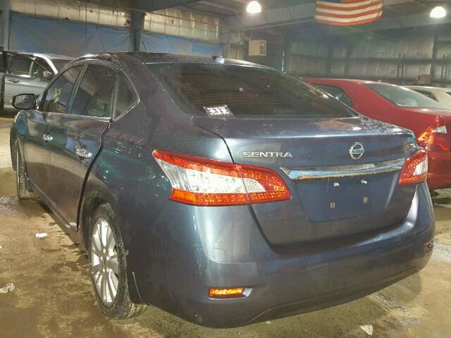 3N1AB7APXFY293796 - 2015 NISSAN SENTRA S BLUE photo 3