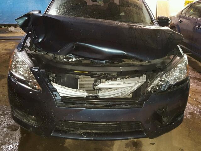 3N1AB7APXFY293796 - 2015 NISSAN SENTRA S BLUE photo 9