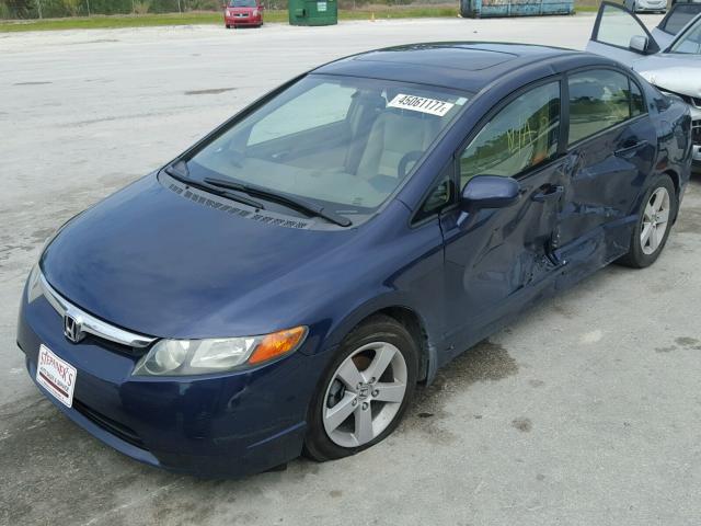 1HGFA16816L023077 - 2006 HONDA CIVIC EX BLUE photo 2