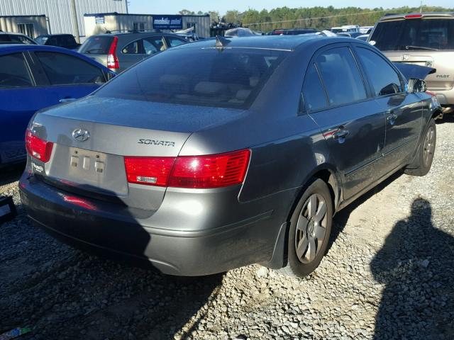 5NPET46C59H504405 - 2009 HYUNDAI SONATA GLS GRAY photo 4