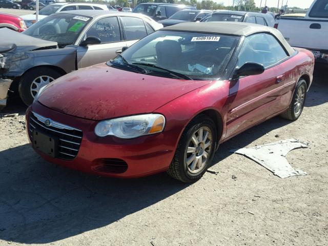 1C3EL75R04N153889 - 2004 CHRYSLER SEBRING GT RED photo 2