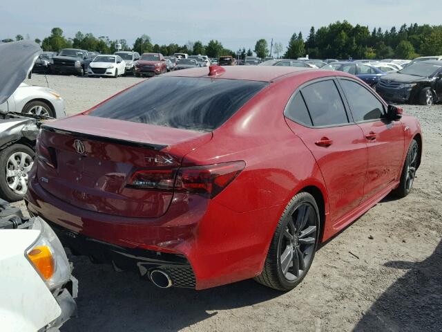 19UUB1F82JA800441 - 2018 ACURA TLX ELITE RED photo 4