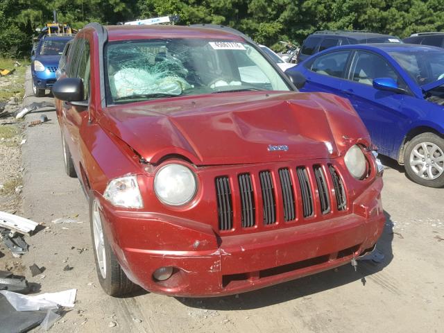1J8FT47067D255889 - 2007 JEEP COMPASS RED photo 1