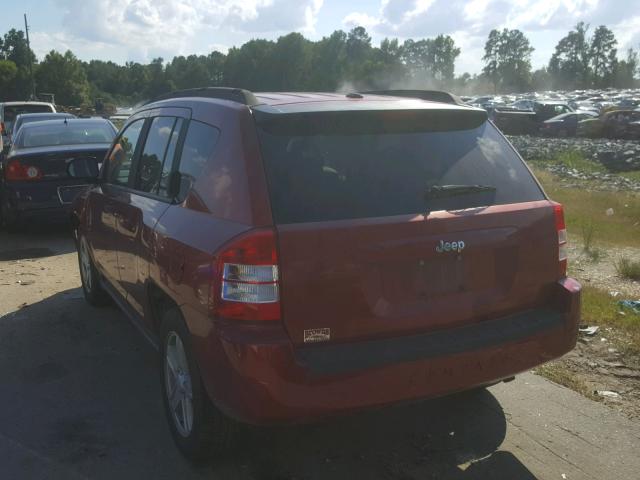 1J8FT47067D255889 - 2007 JEEP COMPASS RED photo 3