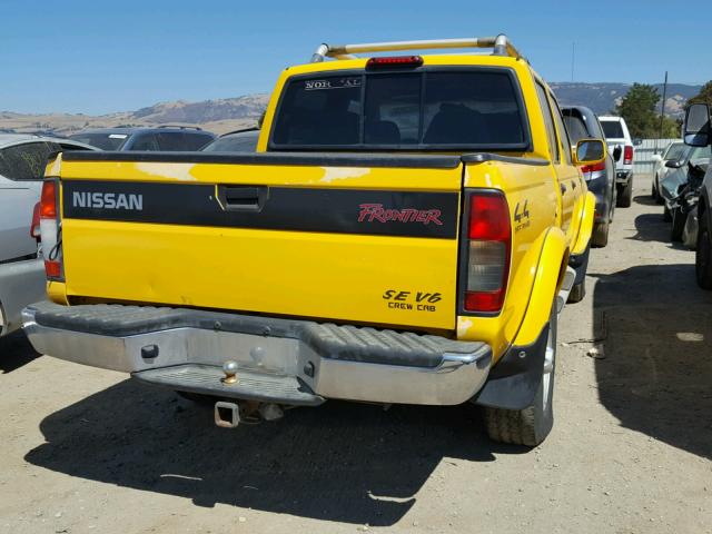 1N6ED27Y1YC367952 - 2000 NISSAN FRONTIER C YELLOW photo 4