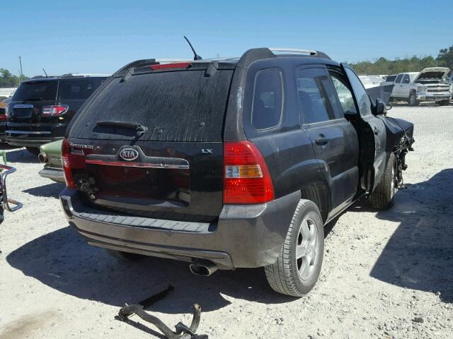 KNDJF724477334643 - 2007 KIA SPORTAGE L BLACK photo 4