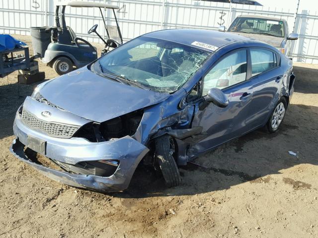 KNADM4A37G6564884 - 2016 KIA RIO LX BLUE photo 2