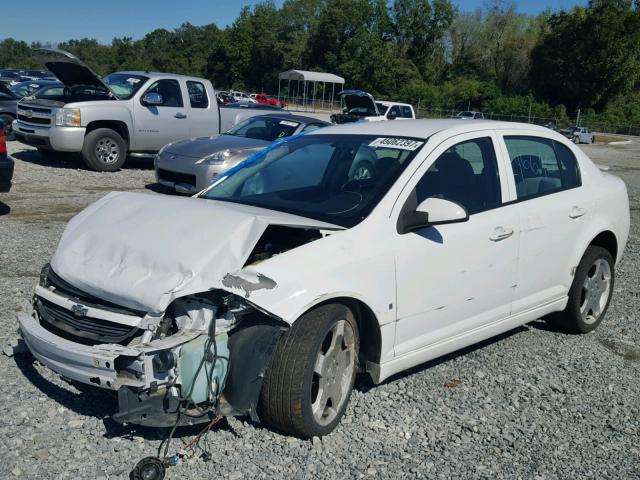 1G1AT58H397152869 - 2009 CHEVROLET COBALT LT WHITE photo 2